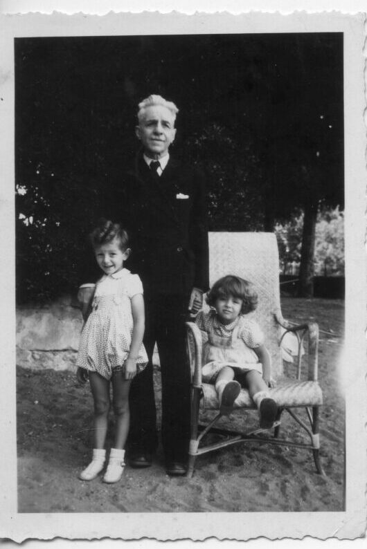 Georges le Masne et deux de ses petits-enfants