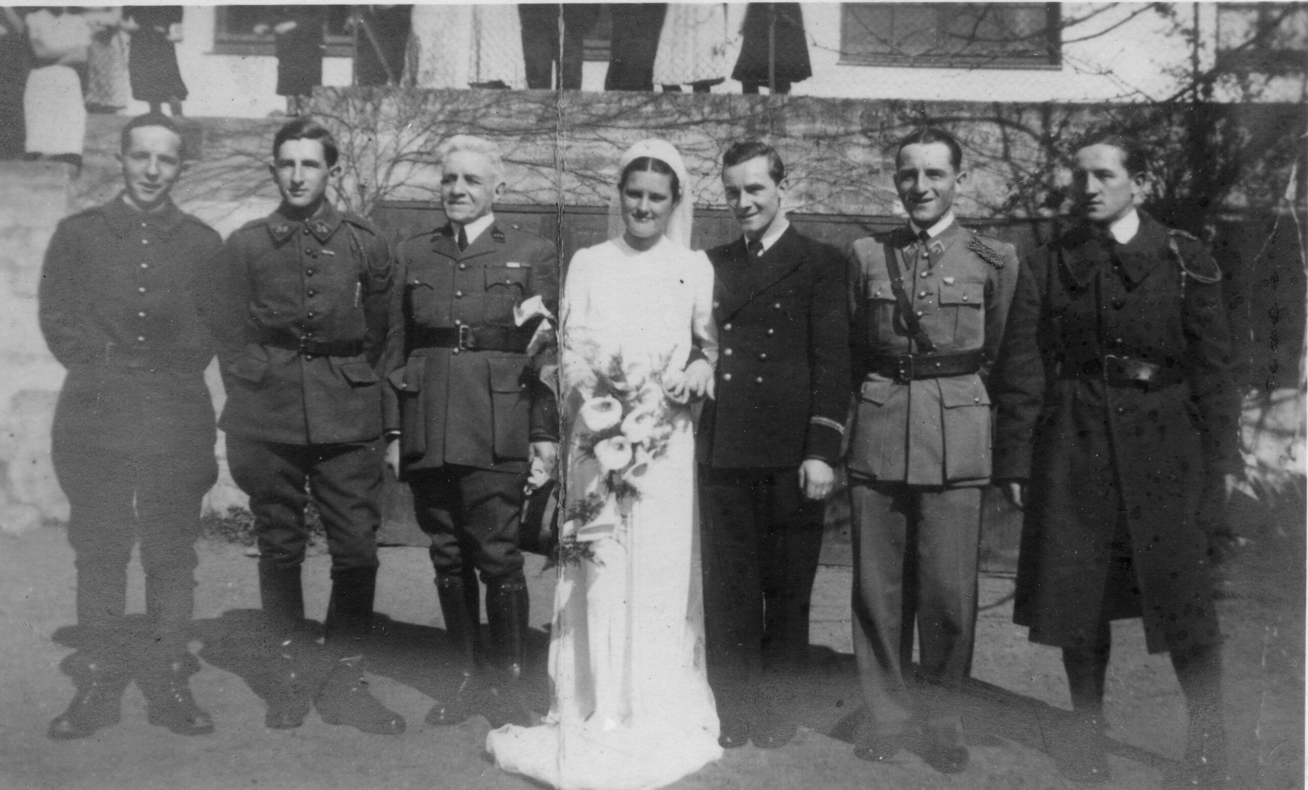 Mariage d’Hervé et Monique Brétignière (mars 1940)